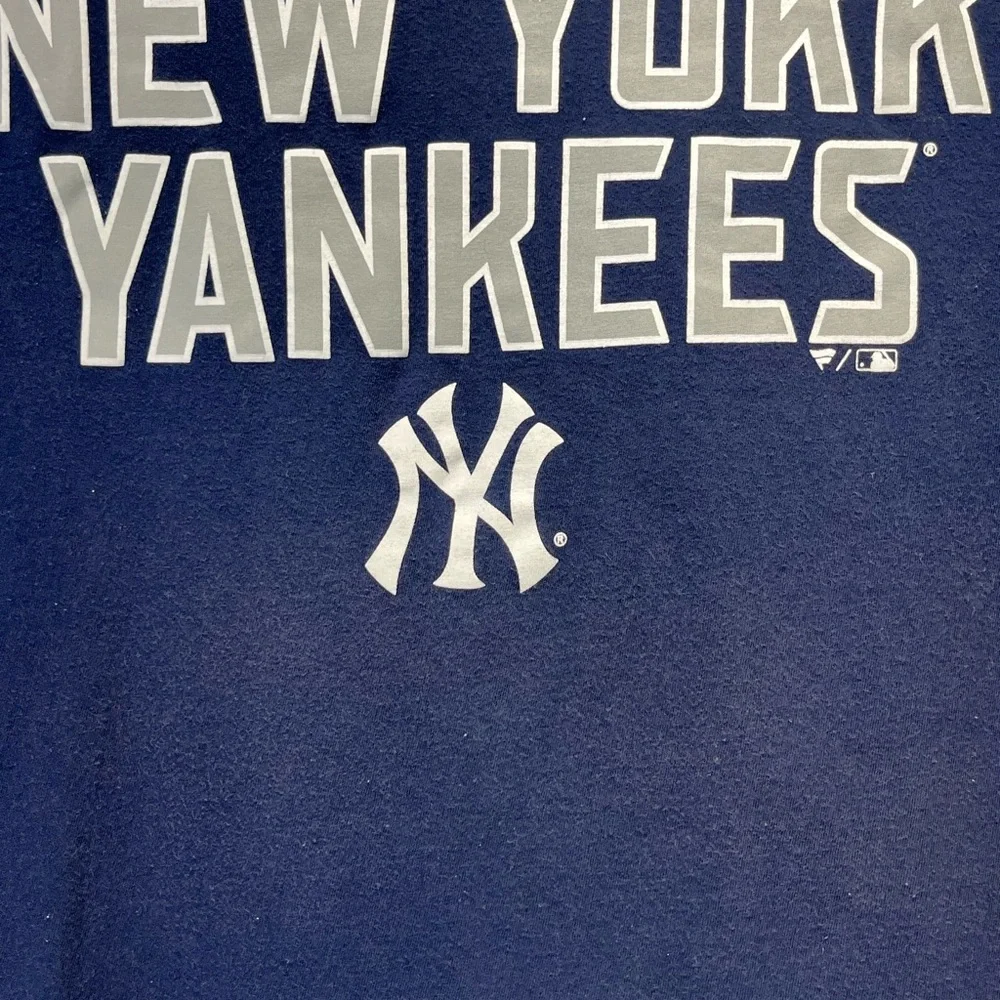 FANATICS NEW YORK‎ YANKEES BASEBALL TEE CREW NECK L NAVY PREOWNED